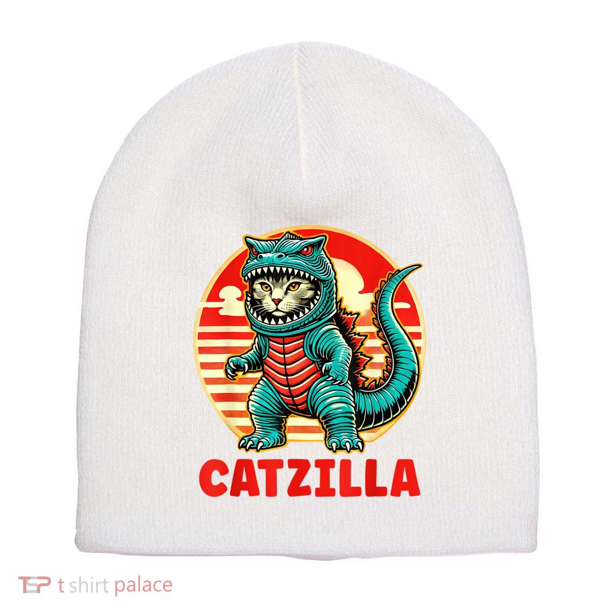 Cat Catzilla Cat Mom Cat Dad Short Acrylic Beanie
