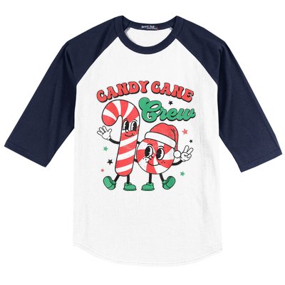 Candy Cane Crew Christmas Baseball Sleeve Shirt