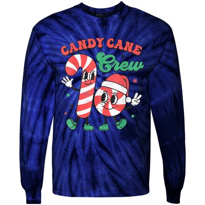 Candy Cane Crew Christmas Tie-Dye Long Sleeve Shirt