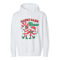 Candy Cane Crew Christmas Garment-Dyed Fleece Hoodie