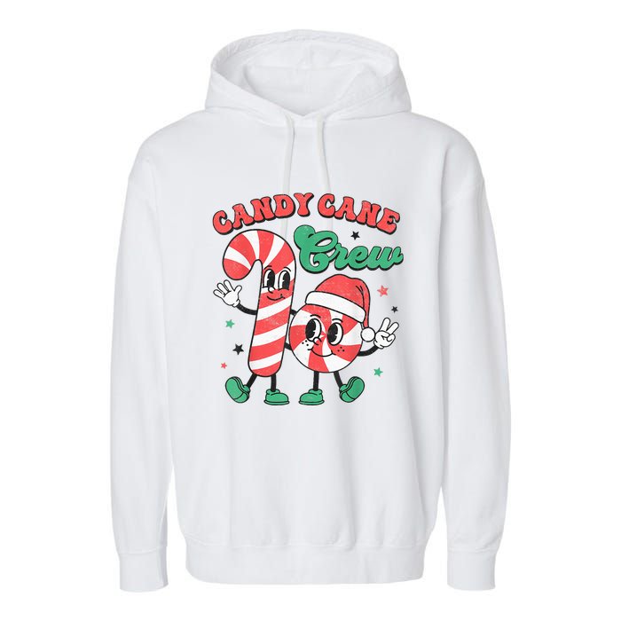 Candy Cane Crew Christmas Garment-Dyed Fleece Hoodie