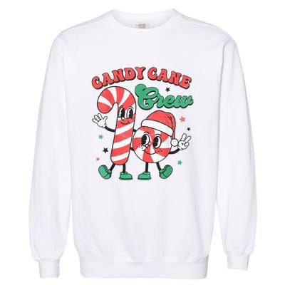 Candy Cane Crew Christmas Garment-Dyed Sweatshirt