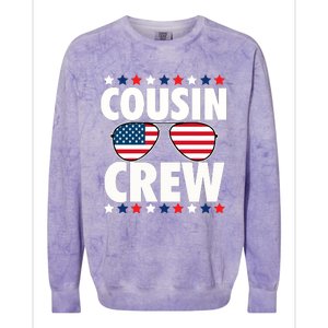 Cousin Crew Cool Gift Cousin Patriotic 4th Of July Gift Colorblast Crewneck Sweatshirt