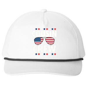 Cousin Crew Cool Gift Cousin Patriotic 4th Of July Gift Snapback Five-Panel Rope Hat