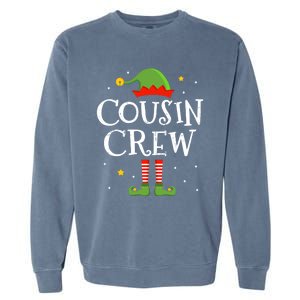 Christmas Cousin Crew With Elf Costume For Family Xmas Meaningful Gift Garment-Dyed Sweatshirt