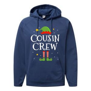 Christmas Cousin Crew With Elf Costume For Family Xmas Meaningful Gift Performance Fleece Hoodie