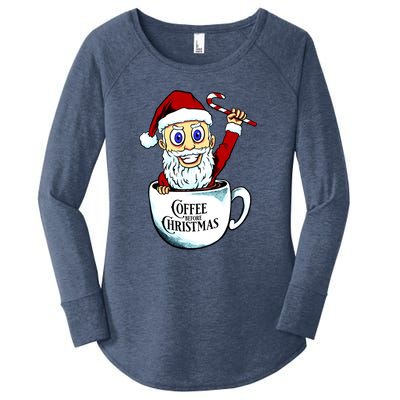 Coffee Christmas Women's Perfect Tri Tunic Long Sleeve Shirt