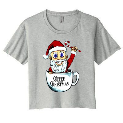 Coffee Christmas Women's Crop Top Tee