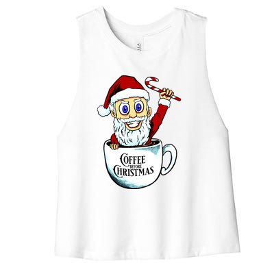 Coffee Christmas Women's Racerback Cropped Tank