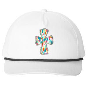 Christian Colorful Cross Easter Day Snapback Five-Panel Rope Hat