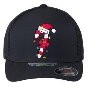 Christmas Candy Cane Santa Xmas Flexfit Unipanel Trucker Cap