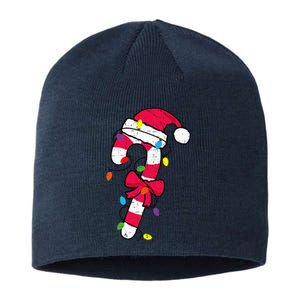 Christmas Candy Cane Santa Xmas Sustainable Beanie