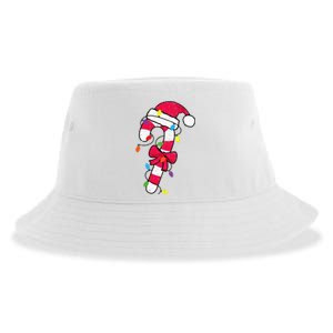 Christmas Candy Cane Santa Xmas Sustainable Bucket Hat