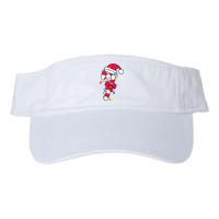 Christmas Candy Cane Santa Xmas Valucap Bio-Washed Visor