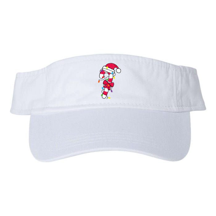 Christmas Candy Cane Santa Xmas Valucap Bio-Washed Visor