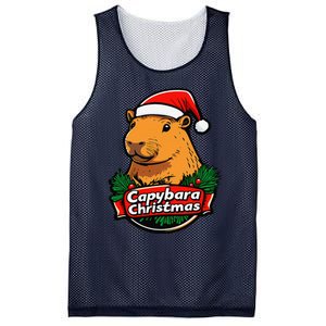 Capybara Christmas Cute Holiday Largest Holiday Rodent Funny Mesh Reversible Basketball Jersey Tank