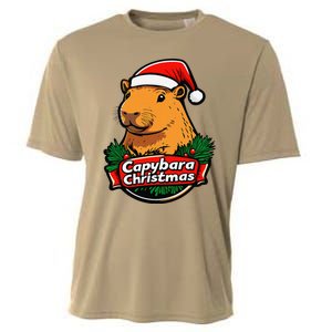 Capybara Christmas Cute Holiday Largest Holiday Rodent Funny Cooling Performance Crew T-Shirt