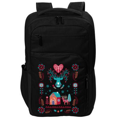 Cottagecore Christmas Cottage Core Xmas Hygge Swedish Nordic Impact Tech Backpack