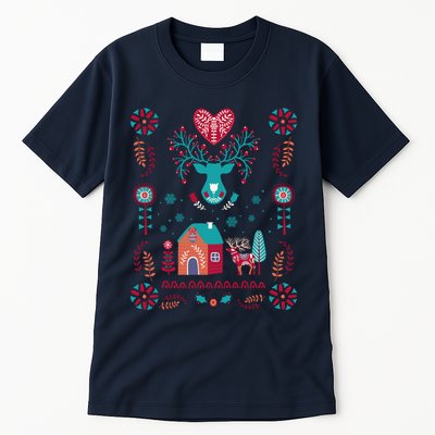 Cottagecore Christmas Cottage Core Xmas Hygge Swedish Nordic Tall T-Shirt