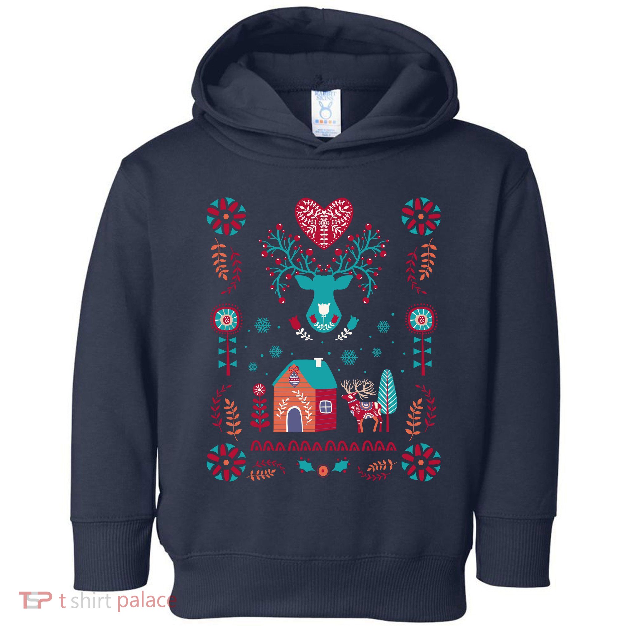 Cottagecore Christmas Cottage Core Xmas Hygge Swedish Nordic Toddler Hoodie