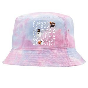 Cursed Coffee & Crochet Knitting & Crocheting For Halloween Tie-Dyed Bucket Hat