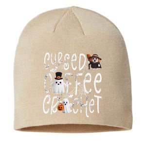 Cursed Coffee & Crochet Knitting & Crocheting For Halloween Sustainable Beanie