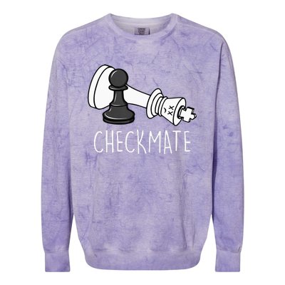 Chess Checkmate Chess Player King Pawn Colorblast Crewneck Sweatshirt