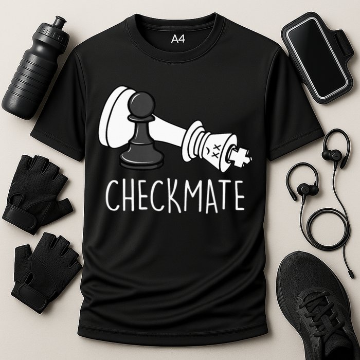 Chess Checkmate Chess Player King Pawn Performance Shirt
