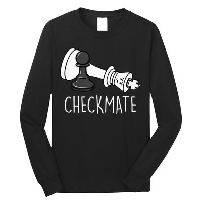 Chess Checkmate Chess Player King Pawn Long Sleeve Shirt