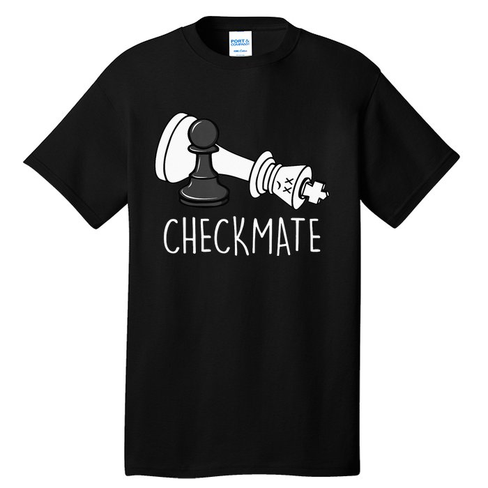 Chess Checkmate Chess Player King Pawn Tall T-Shirt