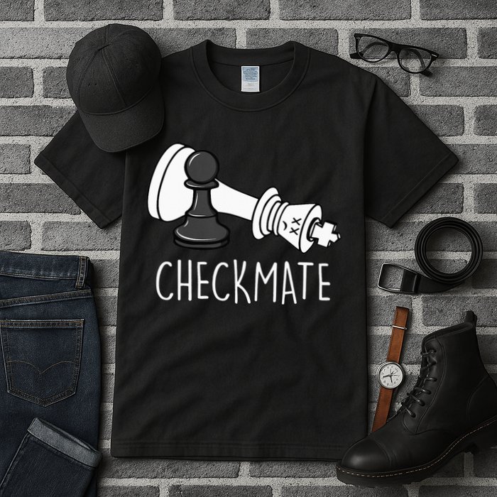 Chess Checkmate Chess Player King Pawn Tall T-Shirt