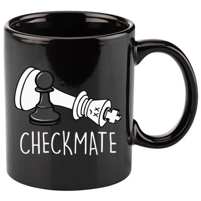 Chess Checkmate Chess Player King Pawn 11oz C Handle Ceramic Mug