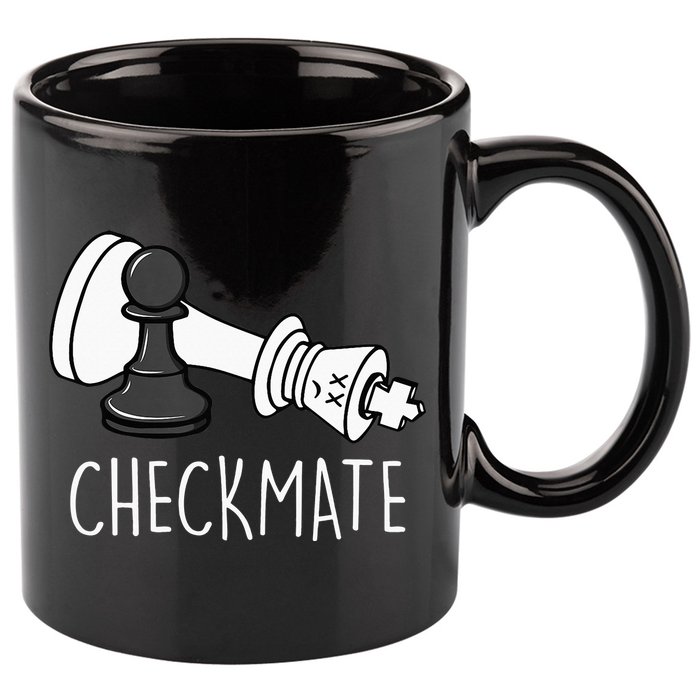 Chess Checkmate Chess Player King Pawn 11oz C Handle Ceramic Mug