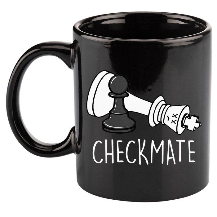 Chess Checkmate Chess Player King Pawn 11oz C Handle Ceramic Mug