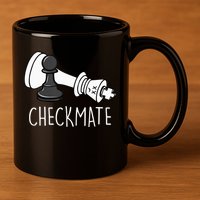 Chess Checkmate Chess Player King Pawn 11oz C Handle Ceramic Mug