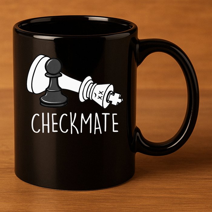 Chess Checkmate Chess Player King Pawn 11oz C Handle Ceramic Mug