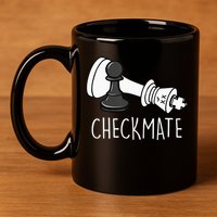 Chess Checkmate Chess Player King Pawn 11oz C Handle Ceramic Mug