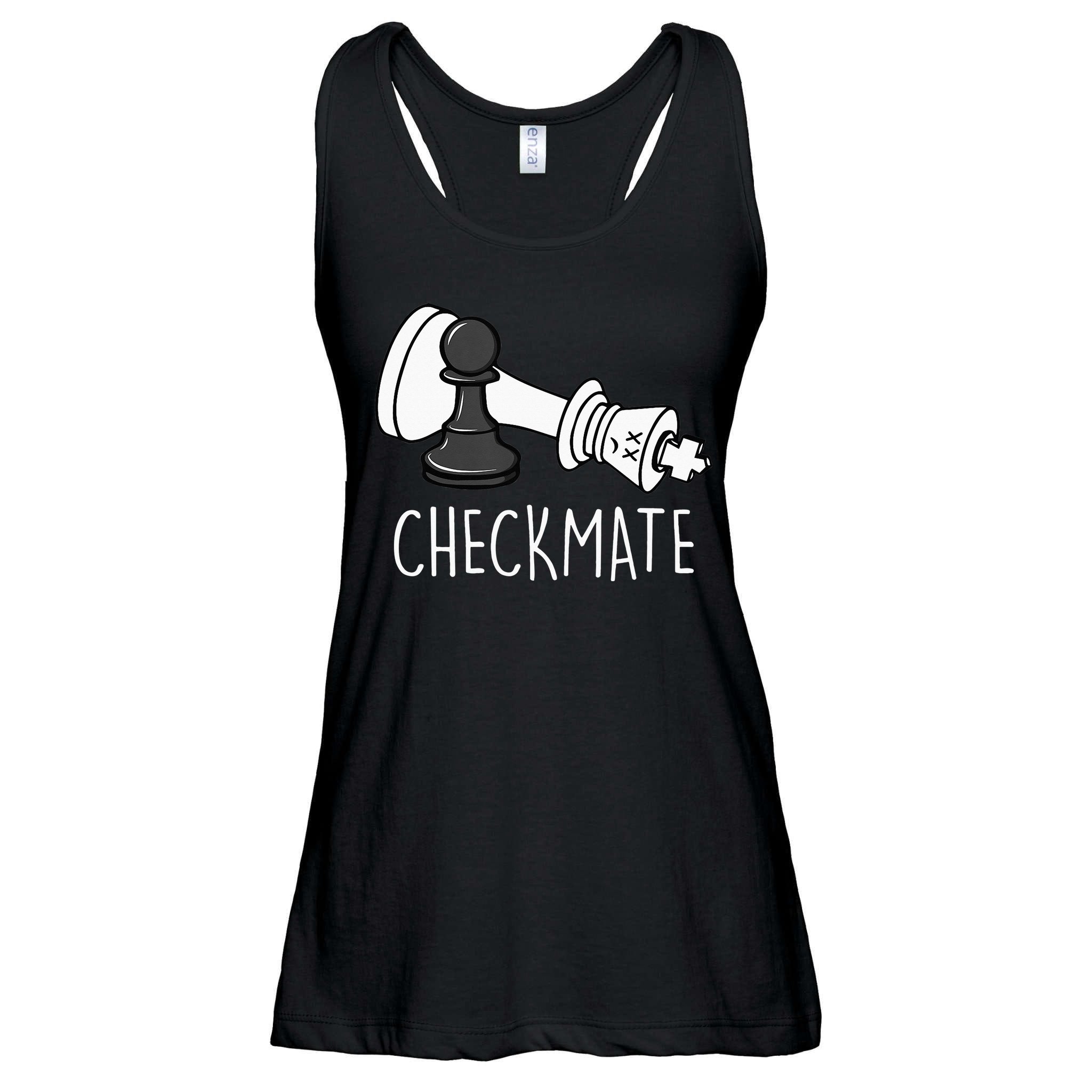 Chess Checkmate Chess Player King Pawn Ladies Essential Flowy Tank