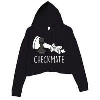 Chess Checkmate Chess Player King Pawn Crop Fleece Hoodie