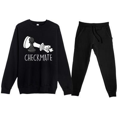 Chess Checkmate Chess Player King Pawn Premium Crewneck Sweatsuit Set