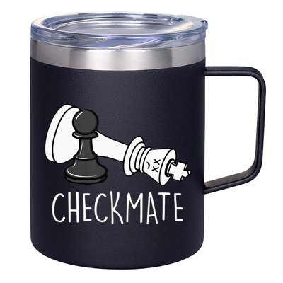 Chess Checkmate Chess Player King Pawn 12oz Stainless Steel Coffee Mug