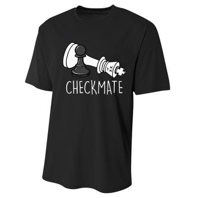 Chess Checkmate Chess Player King Pawn Performance Sprint T-Shirt