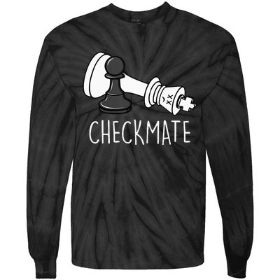 Chess Checkmate Chess Player King Pawn Tie-Dye Long Sleeve Shirt