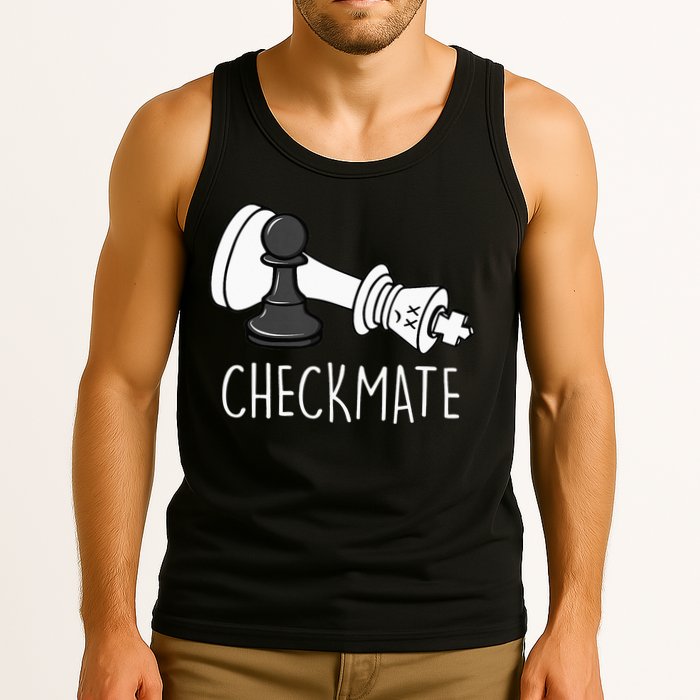 Chess Checkmate Chess Player King Pawn Tank Top