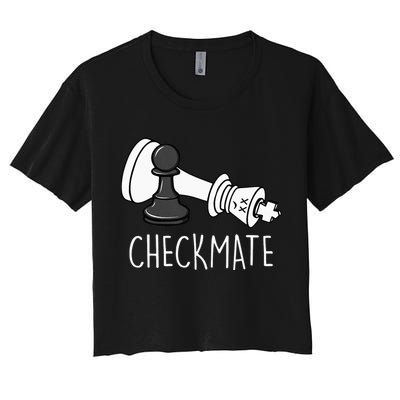 Chess Checkmate Chess Player King Pawn Crop Top