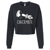 Chess Checkmate Chess Player King Pawn Cropped Pullover Crew