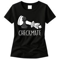 Chess Checkmate Chess Player King Pawn Womens T-Shirt