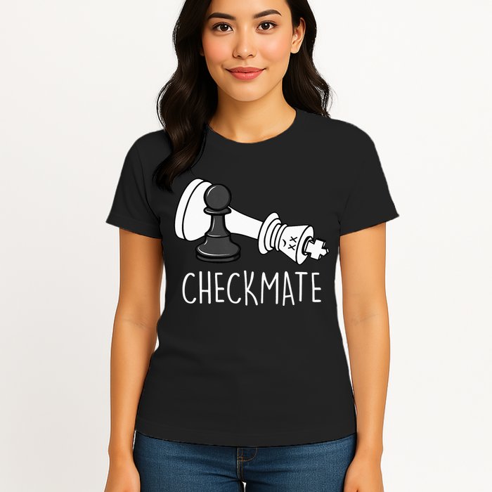 Chess Checkmate Chess Player King Pawn Womens T-Shirt