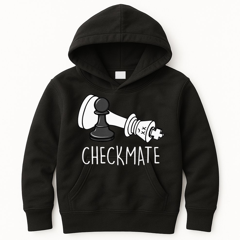 Chess Checkmate Chess Player King Pawn Kids Hoodie