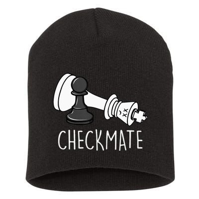 Chess Checkmate Chess Player King Pawn Short Acrylic Beanie